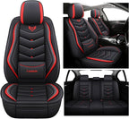 Car Seat Covers Full Set,Automotive seat Covers for Cars,Waterproof Leather seat Covers with Fixed Lumbar Support,Universal Fit for Most Cars,SUV,Trucks and Sedans