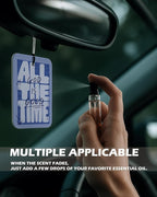 Retro Blue Christian Car Air Freshener 4 Pcs, Neutral Bible Verses Hanging Air Freshener for Cars Bathroom Dorm Books Decor, Vintage Religious Accessories Gifts for Women Men