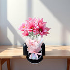 Pink Mini Dried Flowers Bouquet for Car Air Vent Clips, Car Air Outlet Perfume Decoration, Car Air Fresheners Interior Decoration Accessories