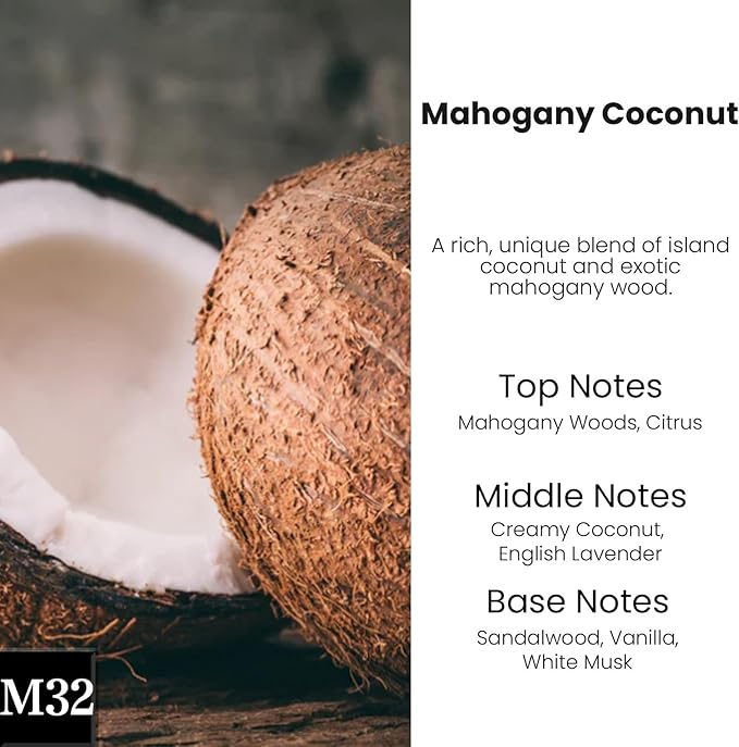 C Classy Car Air Freshener Hanging 2 Pack, Mahogany Coconut Essential Oil Diffuser for Cars, Cute Car Freshener, Long-Lasting Fragrance, C ar Air Fresheners for Women & Men Gift, Made in USA