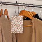 Boho Neutral Floral Car Air Freshener 4 Pcs, Terracotta Sunshine Damask Floral Hanging Air Freshener for Cars Closet Drawer Books, Boho Flower Car Accessories for Women