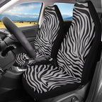 Zebra Print Car Seat Cover Universal Seat Covers for Front Seats for Auto Truck Van SUV 2 Pcs