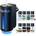 Smart Car Air Freshener, Car Air Freshener Diffuser with 3 Adjustable Light Modes, Rechargeable Aromatizante para Carro with 8pcs Essential Oil, Long-Lasting, Black