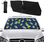 Socira Funny Pickle Car Windshield Sun Shade Umbrella Foldable Sunshade for Front Window Auto Windshield Sunshade Covers Pickle Gifts for Men Car Accessories Protect from Sun Rays Heat 57'' X 30''