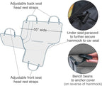 Kurgo Heather Hammock - Full Seat Dog Hammock for Secure Pet Travel - Waterproof & Stain Resistant Cover - Backseat Divider - Dog Car Seat Protector - Heather Gray