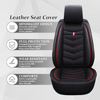 Car Seat Cover 7 Seats for Ford Explorer 2000-2025, Waterproof Durable Compatible Airbag, Premium Leather Seat Protector(7 Seats Luxury,Black Red)