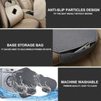 3PCS Car Seat Covers Cushion Pad Breathable Anti Slip Auto Seat Protector Pad with Storage Pocket Universal fit for Most Automotive, Truck, SUV, and Van