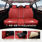 Coverado Car Seat Covers Front Set, Luxury Nappa Leather Seat Covers Universal Fit Waterproof Non-Slip Breathable Automotive Seat Protectors for Cars, SUVs, Trucks