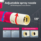 Foam Cannon for Pressure Washer with 1/4 Inch Quick Connector, Pressure Washer Foam Cannon with Rotating Nozzle，Easy to Use & Adjust, Creates Thick Foam-Pink