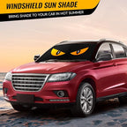 Car Windshield Sun Shade - Reflector Sunshade Offers Ultimate Protection for Car Interior, Cool Reflective Sun Blocker Fits Small Sedans, Mini SUVs