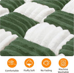 Dog Car Seat Cover for Back Seat, Plaid Backseat Pet Bed Mat, Non-Slip Travel Dog Bed for Backseat Extenders, 24.8" x 54", Green and White