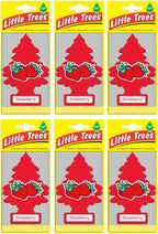 6 Pack Strawberry Scent Little Trees Air Freshener Home Car Hanging Office Aroma