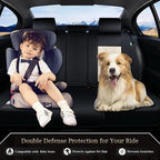 FLORICH Rear Automotive Seat Covers Leather Car Seat Covers Waterproof Back Seat Cover Universal Seat Cushion Protector for Most Cars Trucks SUV-Black&Beige