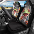 Funny Tree Frog Car Seat Covers for Front Seats Anti-Slip Comfort Front Bucket Seat Cover Universal Fit for SUV Truck Sedan