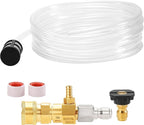 RIDGE WASHER Downstream Injector for Pressure Washer, Chemical Power Washer Injector kit, 10 Feet Soap Tubing with High Pressures Soap Injectors, 3/8’’ Quick Connect, 5-8 GPM