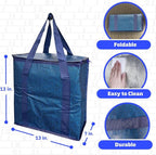 DURASACK Medium Insulated Food Delivery Bag – 13"x7"x13" Reusable Thermal Tote for Hot & Cold Meals – Portable, Foldable Meal Carrier for Takeout, Grocery, and Personal Use