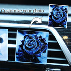 6 Pack Sublimation Car Air Vent Clips Blanks Acrylic Car Outlet Perfume Auto Vent Scent Diffuser Clip for DIY Photo Crafts Square Shaped
