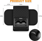 Armrest Cover for Car Fit for Jeep Gladiator - Center Console Cover with Cup Holders and 2 Storage Pockets(Black)