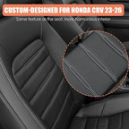 For Honda CRV 2026 2025 2024 2023 Center Console Cover - Vegan Leather Soft Armrest Protector for Honda CR-V LX EX Sport Hybrid EX-L Sport Touring Hybrid Accessories 2023-2025 2026 (Gray Stitches)