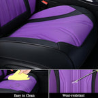 FLORICH Automotive Seat Covers, Seat Covers Full Set, Car Seat Protectors 5 Seats, Purple & Black Automotive Seat Covers Fit for Most Cars Trucks