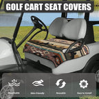 Biyejit Golf Cart Seat Covers with 4 Pockets Golf Cart Seat Towel Blanket Fits 2-Seat Golf Carts, Golf Cart Accessories