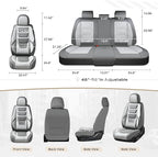 Coverado Car Seat Covers Full Set, Seat Covers for Cars, Front Seat Covers and Back Seat Cover Waterproof Leather Automotive Seat Cover, Universal Car Interior Protectors Cushion for Most Cars