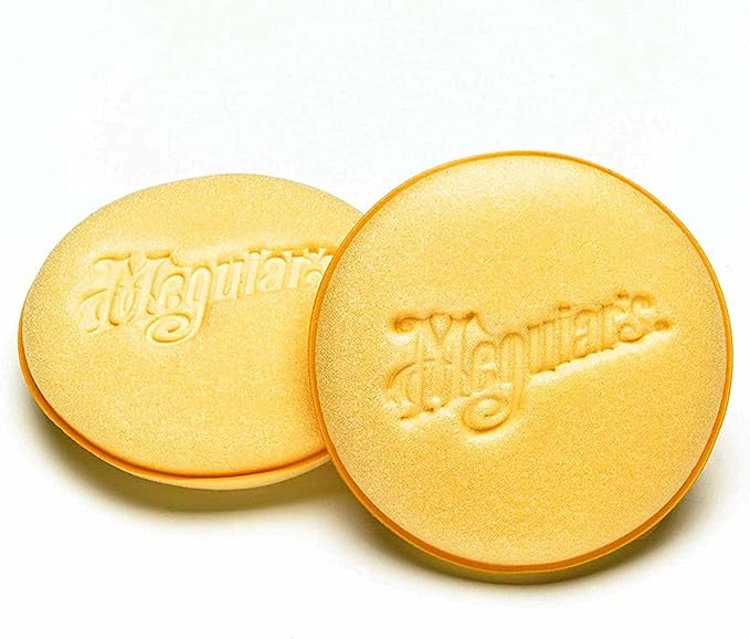 Meguiar's 4" Foam Applicator Pads, 4 Count - Ultra-Soft Hand Applicators with a Tight-Cell Foam Construction for a Smooth Application of Waxes, Polishes, Tire Dressing, Protectants and More, 4 Pack