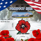 12 Pcs Memorial Day Gifts Bulk Red Poppy Car Air Fresheners Poppy Flowers Hanging Ornaments for Memorial Veterans Day Gifts