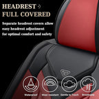 Coverado Seat Covers, Car Seat Covers Front Seats, Leather Seat Covers for Cars, Automotive Seat Covers Car Seat Protector Car Seat Cushion Universal Fit for Most Sedans SUV Pick-up Truck(Burgundy)