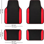 Flying Banner Car Seat Covers Front Seats Rear Bench Polyester car seat Protectors Easy installations Rear Bench Split Classic Man Lady Truck (Full Set - Low Back - Combo Pack, Black Red)