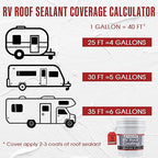 RV Roof Sealant - Professional Flexible Waterproof RV Roof Coating Solar Reflective White Paint for Rubber EPDM TPO Fiberglass Aluminum Camper, Trailer, RV Repair (5 Gallon)