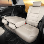 HKZ Fit RAV4 Hybrid Car Seat Cover Set for 2013 2014 2015 2016 2017 2018 Toyota RAV4 Hybrid-Leather(Beige)