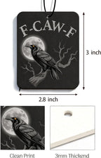 Funny Gothic Car Air Freshener 3Pcs F-CAW-F Black Caw Car Accessories Interior Hanging Scents Automotive Mirror Decor for Men Women