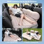 Car Inflatable Air Mattress for Nissan Armada (new Generation) 2025 Inflatable Back Seat Car Bed Double-Sided Portable Camping Travel Sleeping Bed,Dark Green-Cartoon Design