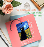 Black Cat Air Freshener Hanging 3Pcs Cute Cats Decortion Car Accessories for Women, Black Cats Lovers Moms Gifts for Women Cat Cars Mirror Decor Interior Aesthetic(Lavender)