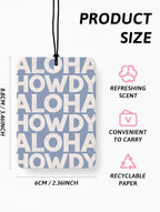 Blue Summer Beach Car Air Freshener 4 Pcs, Coastal Blue Bikini Lips Coconut Tree Ocean Hanging Air Freshener for Closet Drawer Books, Girly Beachy Car Accessories Mirror Decor for Women