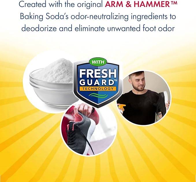 Arm and Hammer Shoe Refresher Spray, Multi-Purpose Odor Remover for All Types of Footwear, Shoe Deodorizer Spray, Shoe Odor Eliminator, Shoe Spray, Shoe Smell Eliminator, 4 oz (3 Pack)
