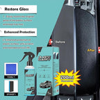 Plastic Refurbishment, Car Trim & Plastic Restorer for Refreshing Faded Plastic, Leather, Vinyl & Rubber Trim with Polish, Automotive Shiny Stuff, Black Exterior & Interior Care-200ml