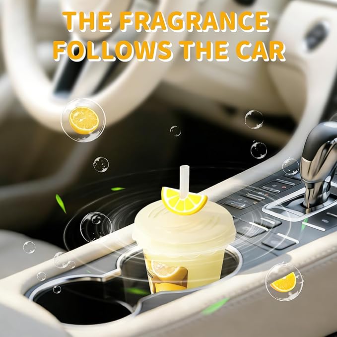 Diffusers for Home Strawberry Scent 2 Pack, Bathroom Diffuser Fruit Cup Shape for Office, Air Freshener Diffuser Gel Leak-Proof Car & Room, Bathroom Scent Diffuser for Friends and Family