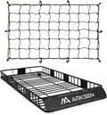 ARKSEN 84" x 39" x 6" Roof Rack Basket with Extension & Cargo Net, 150 lb Heavy-Duty Steel Cargo Carrier, Fits Crossbars up to 1.38" Thick, for SUV & Pickup Truck