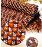 Wood Beaded Auto Car Seat Bead Cover,Natural Rosewood Wooden Bead Cool Refreshing Back Massaging Comfort Cushion Mat,Premium Quality Universal for Car Truck on Summer (Square mat)