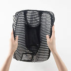 Necoichi Stress-Free Cat Travel Carrier Collapsible Gray White for 2 Cats, for Indoor Cats Small Medium Large Cats(Black)