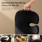 Seat Cushions for Office Chairs, Car Seat - Patented Coccyx Cushion for Tailbone Pain - Memory Foam Butt Cushion for Pressure Relief - Carry Handle & Non Slip Bottom (Black)