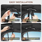 Kaskawise 31.5"x21.6" Car Ceiling Cargo Net – Double-Layer Roof Storage Organizer for 3-Handle & 4-Handle Vehicles, Perfect for Road Trips & Car Camping