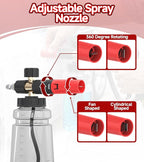 Foam Cannon for Pressure Washer with 1/4" Quick Connector, Wide Mouth Foam Cannon, Adjustable Soap Cannon for Car Wash, Additional 1.1mm Orifice Nozzle (Grey)