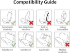 Car Seat Covers Front Seats, Luxury Faux Leather Car Seat Covers Waterproof Non-Slip Seat Protector Universal Fit for Most Cars SUVs Trucks Pick-ups, Beige Car Accessories Interior