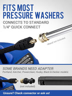 MEKOH 14” Electric Pressure Washer Surface Cleaner Attachment, 2500 PSI Universal Power Washer Accessories for Driveway Sidewalk Deck Patio Concrete Cleaning, 1/4" Quick-Connect, Dual Rotary Nozzles