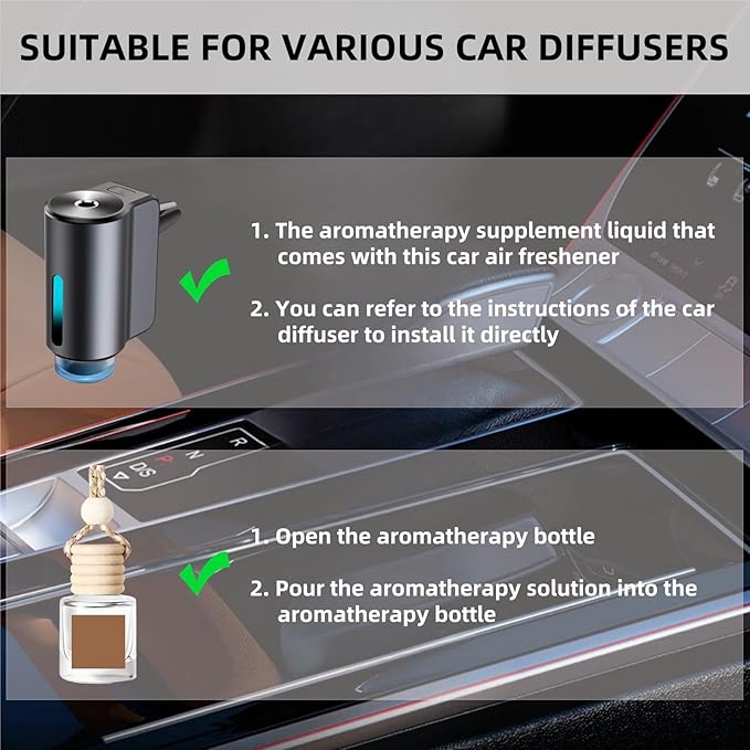 Car Air Freshener Refill, Smart Car Air Freshener Refill, Car Diffuser Refill, Aromatizante Para Carro Refill, 3 pcs Long Lasting Aroma Replacement for Car Diffuser(Cologne)