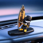 Kwak's Car Dashboard Decorations, Boat Automotive Air Fresheners Cute Rotatable Interior Accessories Ornaments Means Smooth Sailing Shangri-la Fragrance (Black)