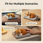 Sleeping Fox Bamboo Charcoal Bag - Realistic Plush Animal Odor Eliminator and Moisture Absorber for Car, Home, Closet - Soft Decorative Fox Figurine